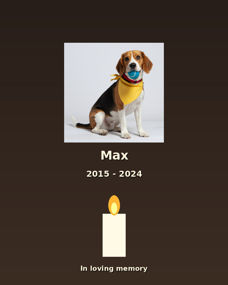 Candle Memorial after