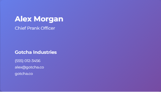 Custom Business Card Generator