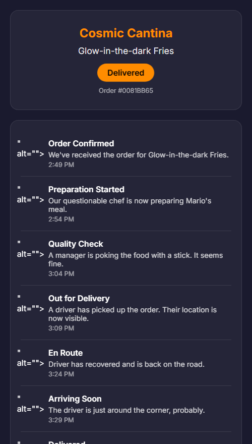Delivery Tracker Prank