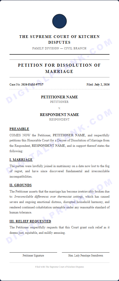 Divorce Papers