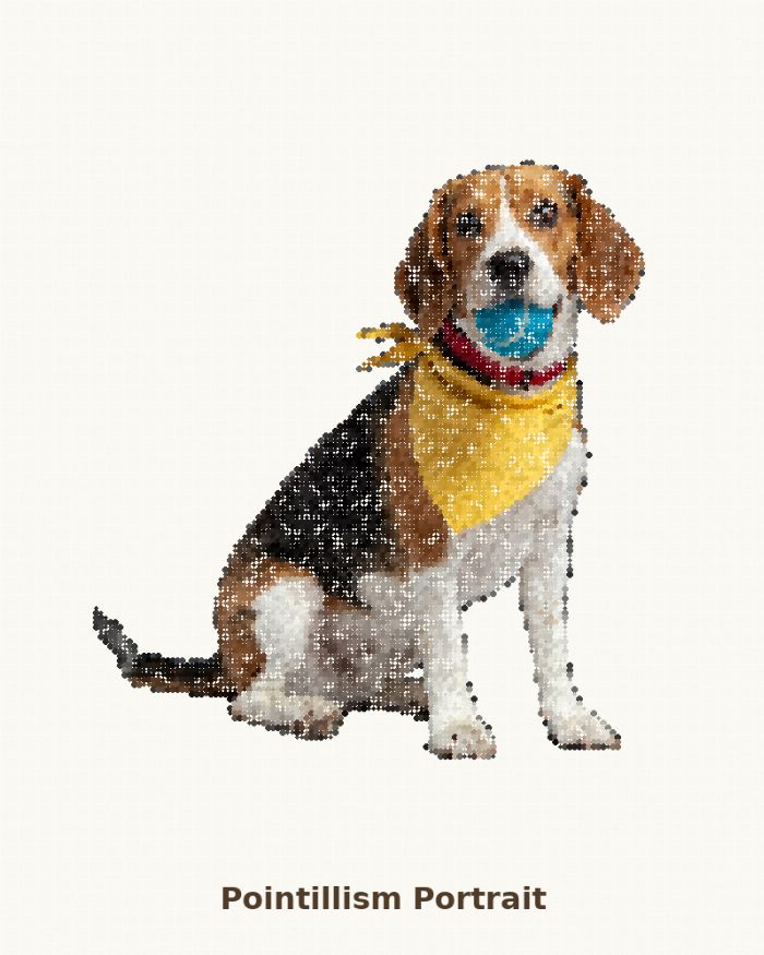 Pointillism Pet Art