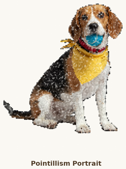 Pointillism Pet Art
