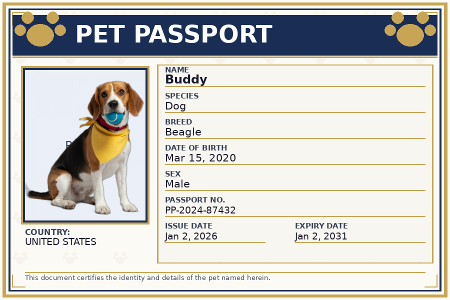 After - Pet Passport